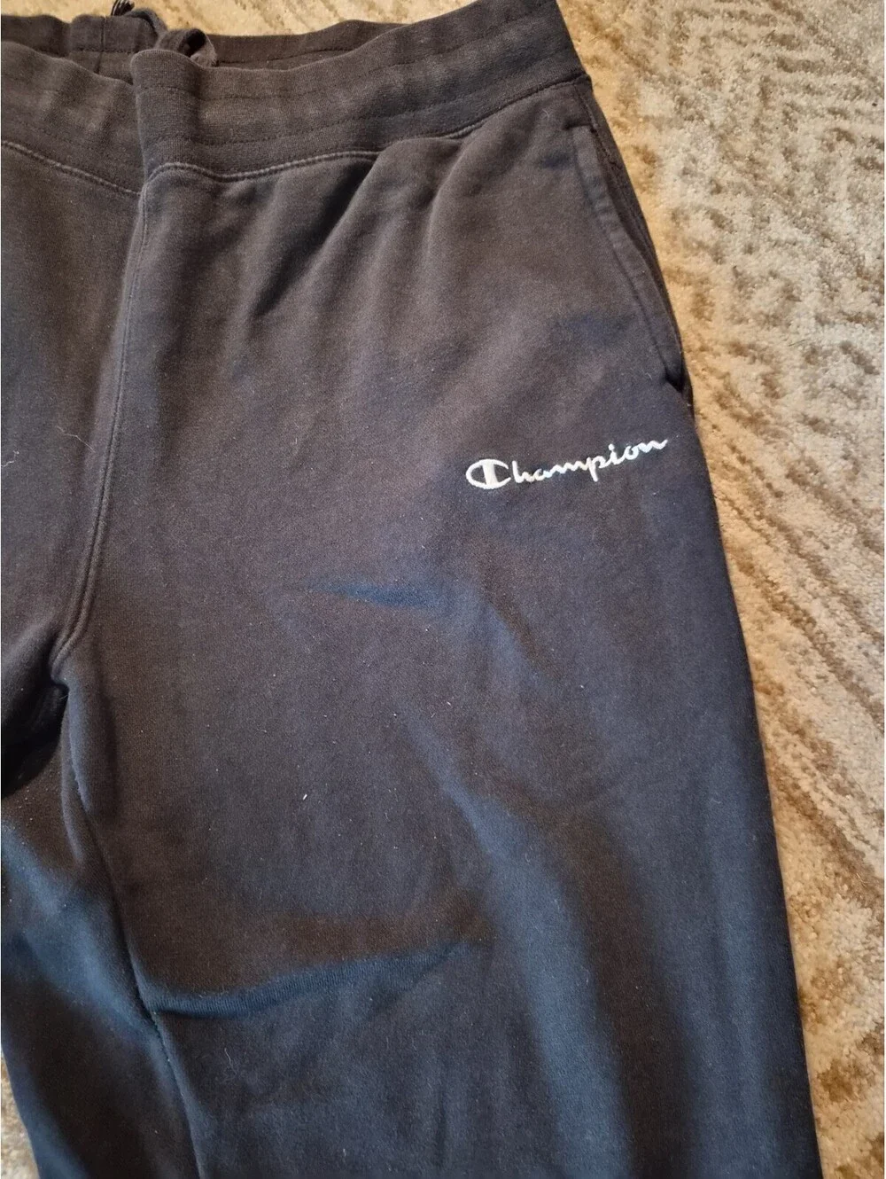 Champion Sweatpants Mens XLarge Black Authentic Athleticwear Fleece Lined